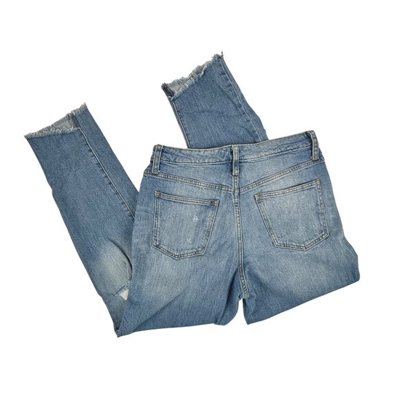 Universal Thread High Rise Straight Leg Jeans Womens 8/29R Distressed Frayed Hem - Picture 6 of 11